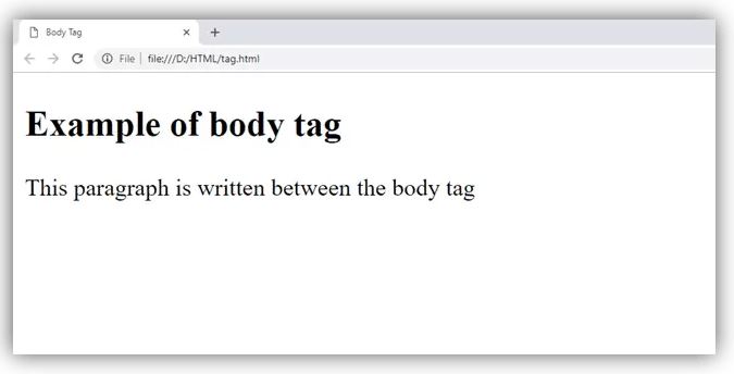 خروجی مثال نوشتن تگ body در  html | کمپین آموزشی بی لرن